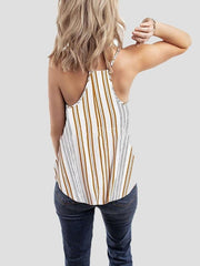 Fashion Striped Sling Off Shoulder Sleeveless Vest