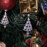 Women's Diamond Christmas Tree Earrings