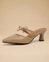 Women's Elegant Pointed Toe Chunky Heel Sandals