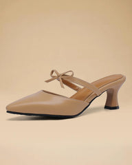 Women's Elegant Pointed Toe Chunky Heel Sandals