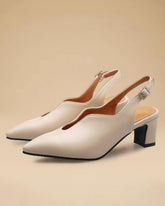 Women's Elegant Daily Pointed Toe Adjusting Buckle Heels