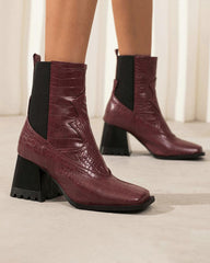 Women's Fashion Casual Slip On Ankle Boots