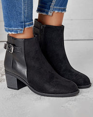 Women's Casual Simple Split Joint Zipper Ankle Boots