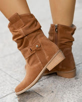 Women's Casual Daily Simple Zipper Flat Boots