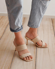 Women's Elagant Slip On Stiletto Heel Sandals