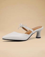 Women's Elegant Pointed Toe Chunky Heel Sandals