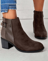 Women's Casual Simple Split Joint Zipper Ankle Boots