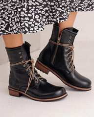 Women's Casual Daily Zipper Martin Boots