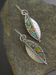 Vintage Leaf Earrings Necklace