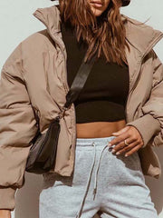 Solid Loose Short Down Jacket