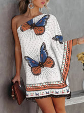 Freizeitkleid mit Farbverlauf und One-Shoulder-Träger