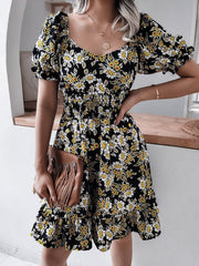 New Sweet Casual Ruffle Short-Sleeved Mini Dress