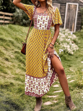 Kurzärmliges, lässiges Midikleid im Bohemian-Stil