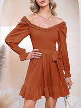 V-Neck Chiffon Waist Closing Mini Dress