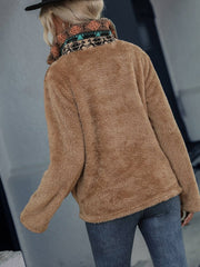 Sudadera con estampado geométrico en bloques de color