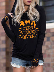 Sudadera con capucha de manga larga con estampado de letras