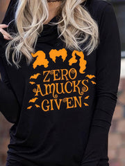 Sudadera con capucha de manga larga con estampado de letras