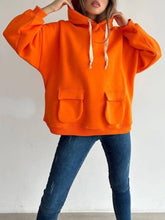 Pullover Lockerer, lässiger Langarm-Hoodie