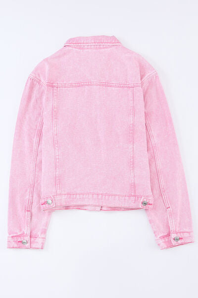 Jeansjacke mit Knopfleiste und Taschen