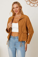 Jacke mit Reißverschluss und Druckknopftaschen