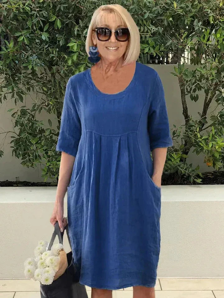 LISE | LOOSE COTTON DRESS WITH POCKET