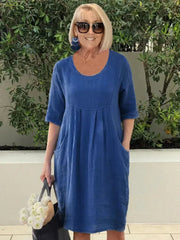 LISE | LOOSE COTTON DRESS WITH POCKET