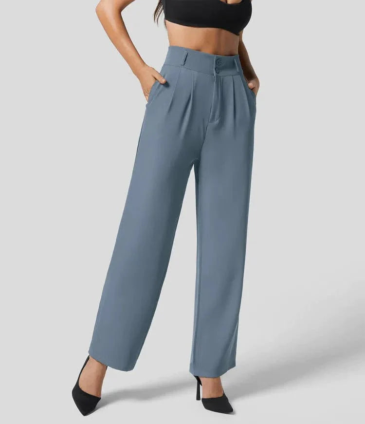 High-waisted casual pants