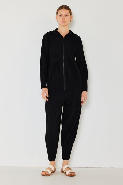 Marina West Swim Plissee-Jacke, Unisex, mit 2-Wege-Reißverschluss