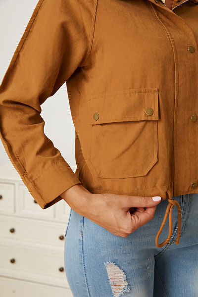 Jacke mit Reißverschluss und Druckknopftaschen