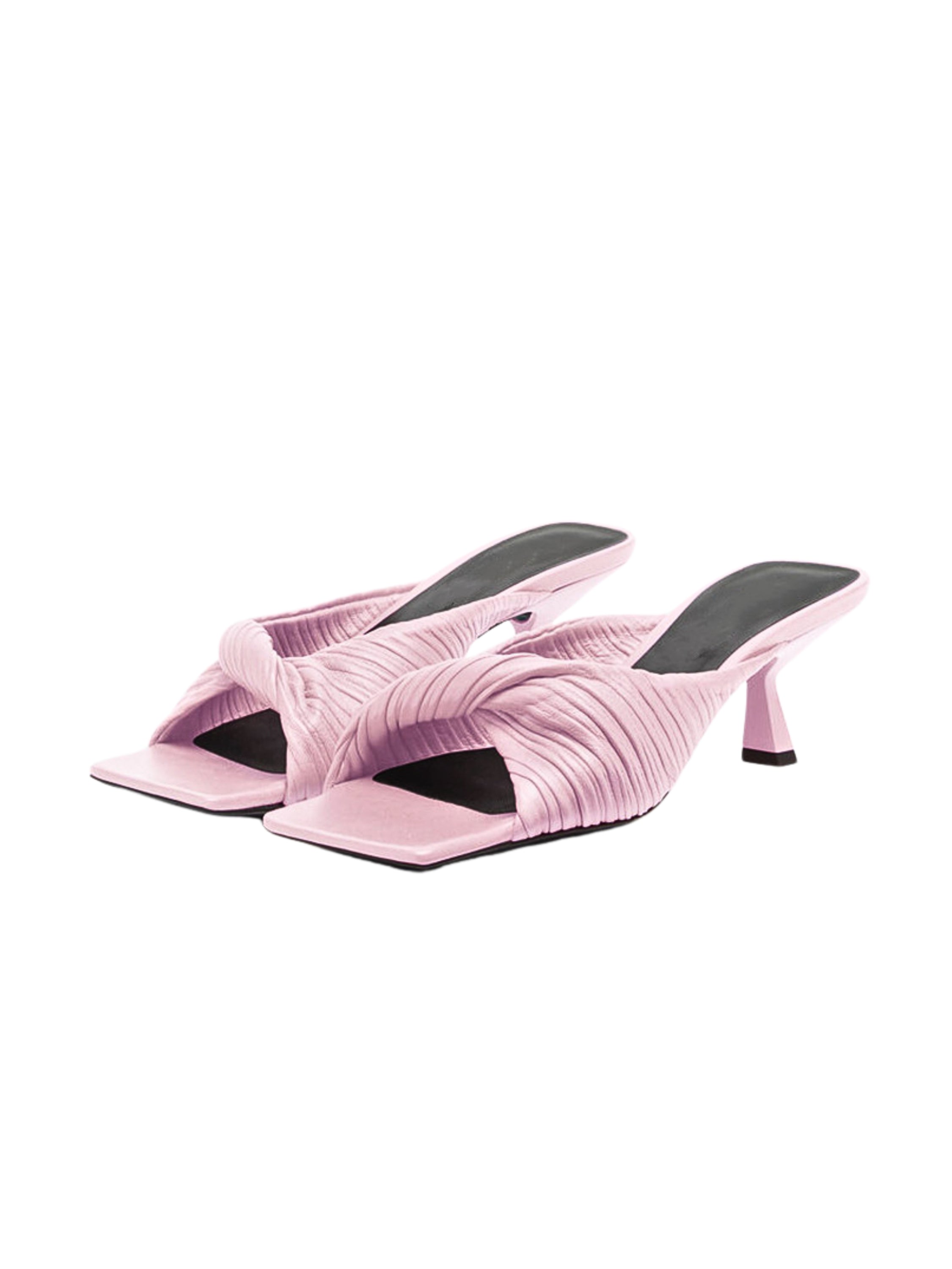 Tilly Pleated Heeled Mules
