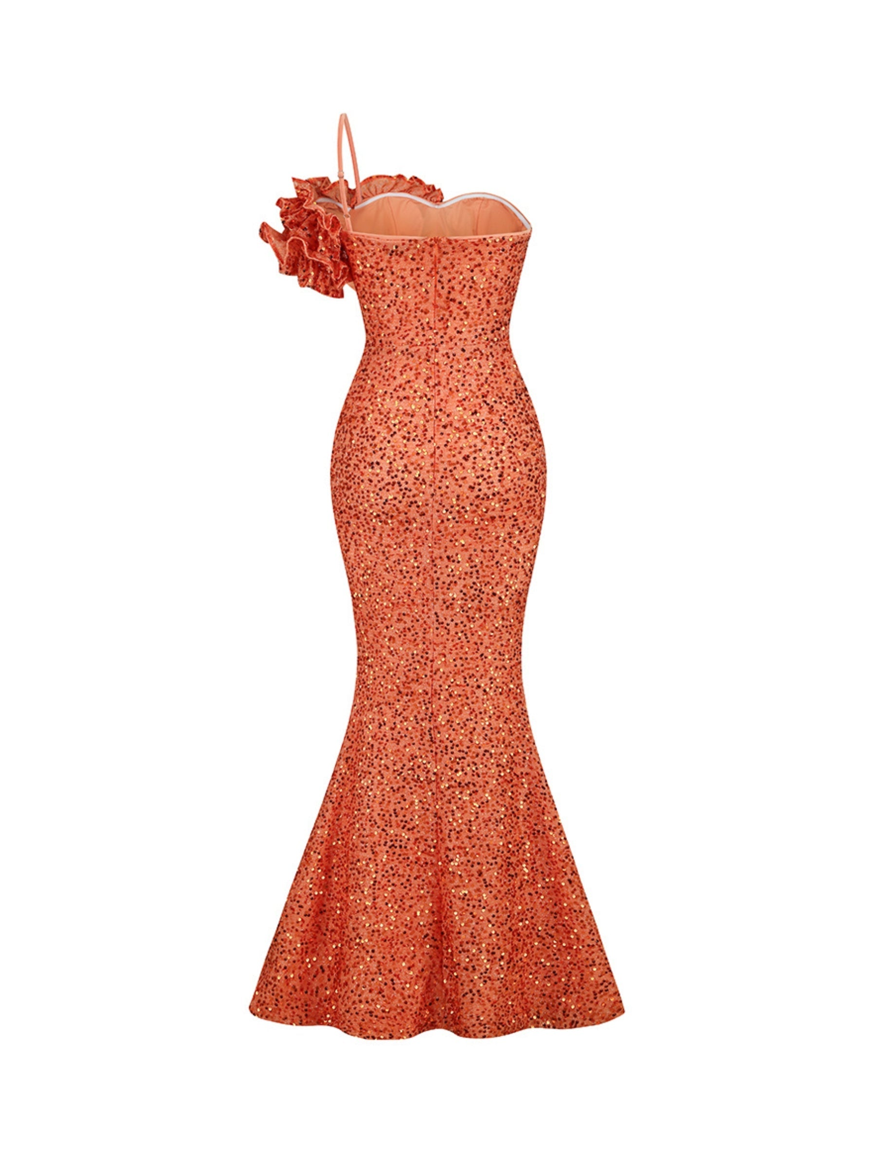 Noel Sequin Slit Maxi Dress