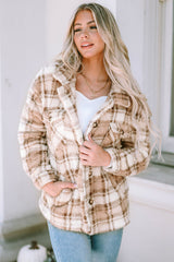 Karierte Jacke mit Kragen