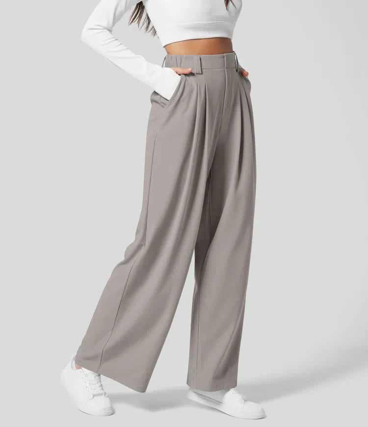 HIGH-WAISTED WORK TROUSERS