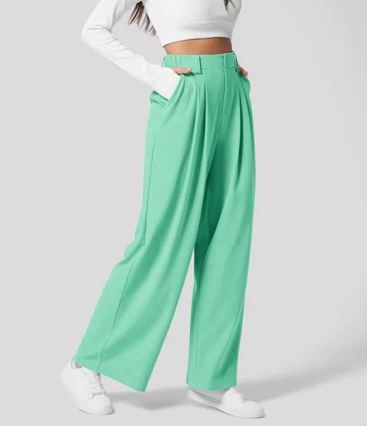 HIGH-WAISTED WORK TROUSERS