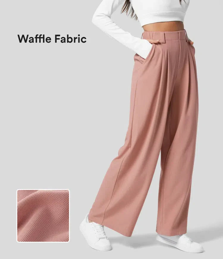 HIGH-WAISTED WORK TROUSERS