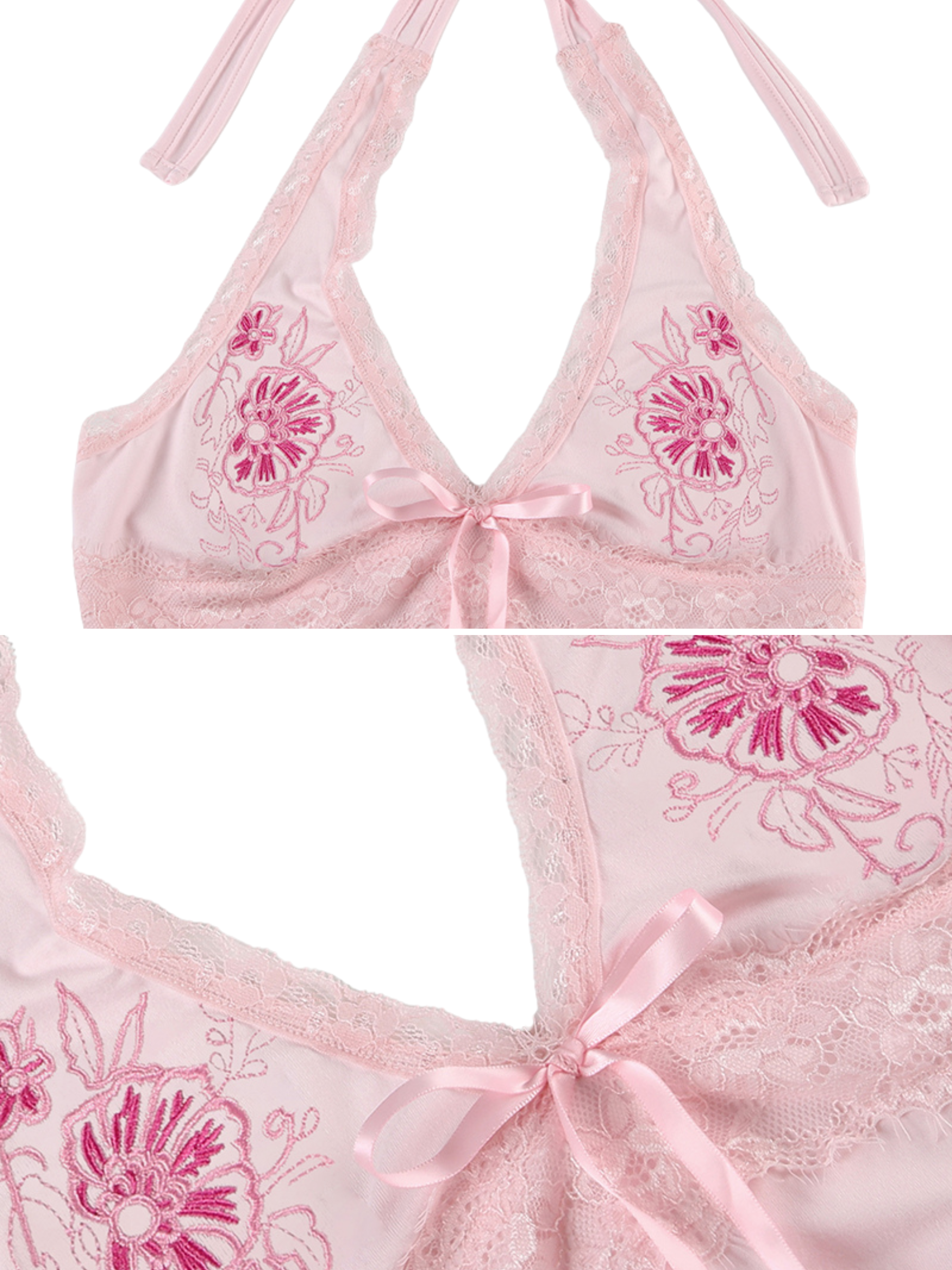 Ginny Lace Detail Halter Top