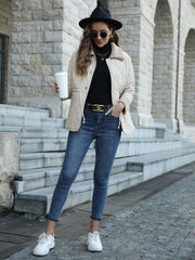 Jacke mit Druckknopfkragen