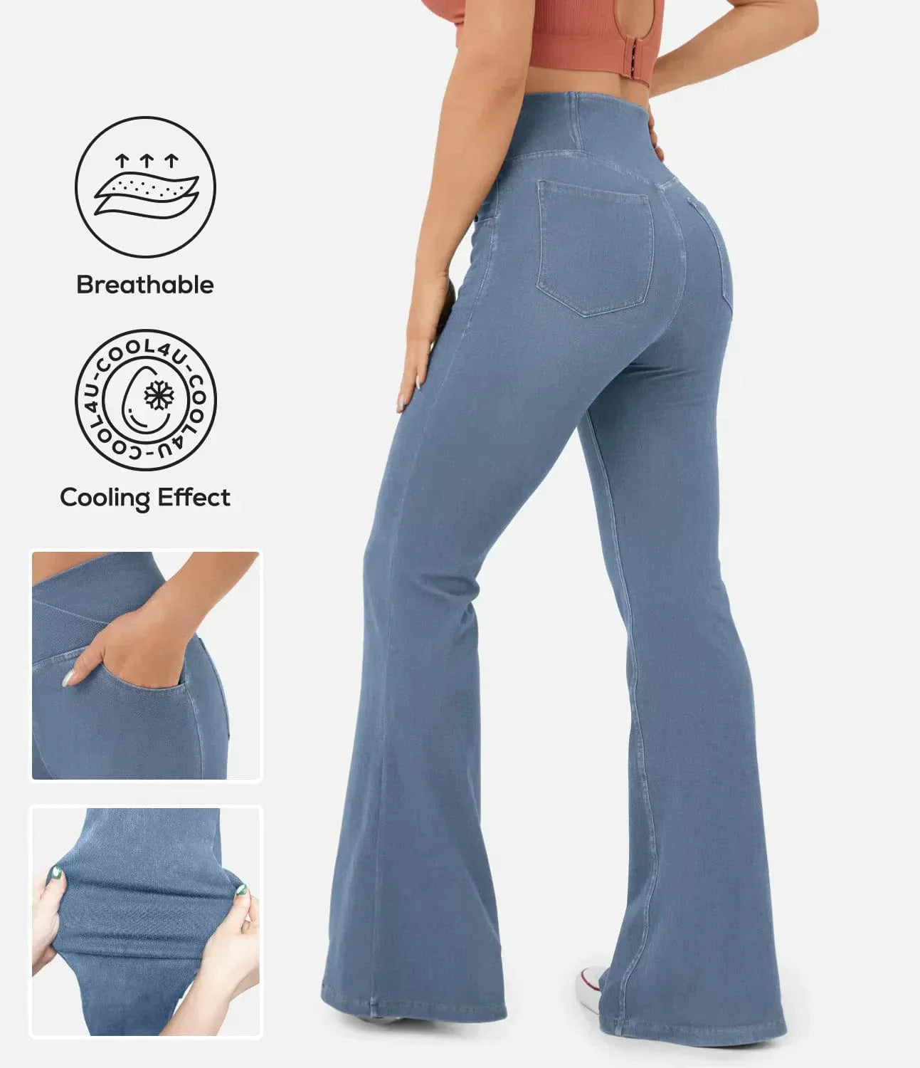 Claraâ„?- High-waisted elastic jeans