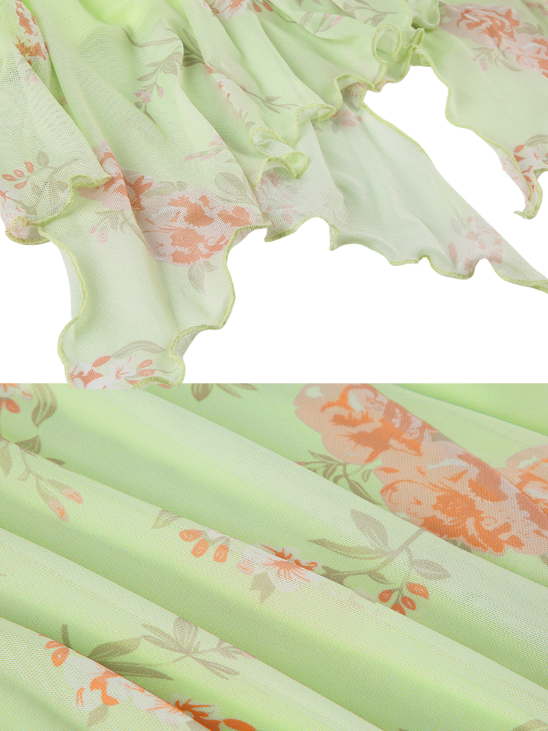Cherly Floral Mesh Skirt