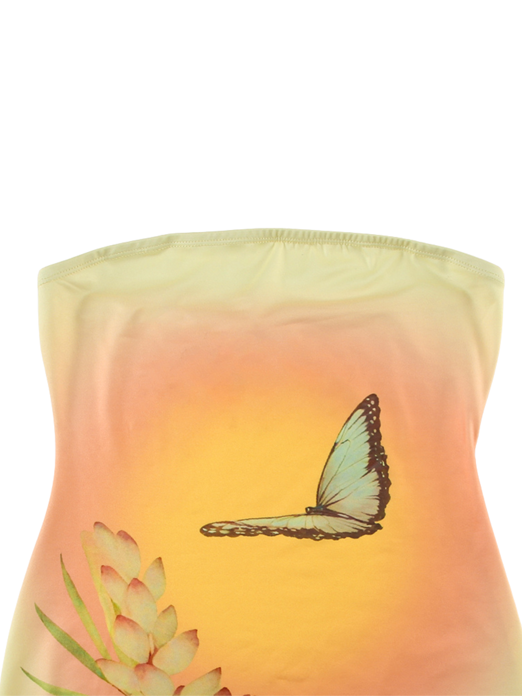 Thora Butterfly Strapless Mini Dress