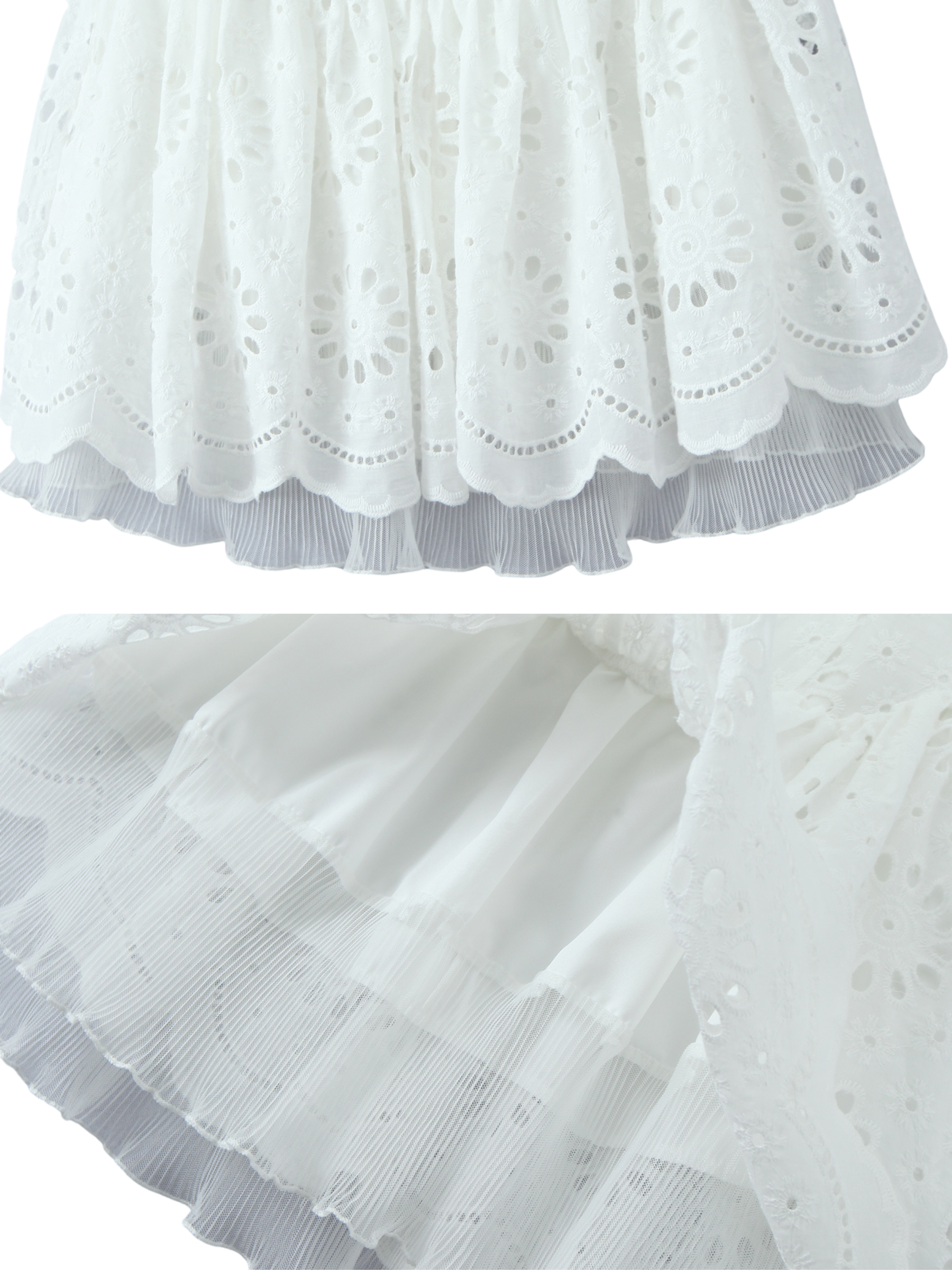 Darina White Embroidered Halter Dress