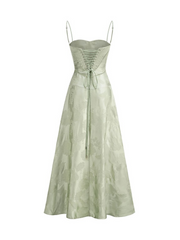 Aurora Floral Lace Maxi Dress in Green
