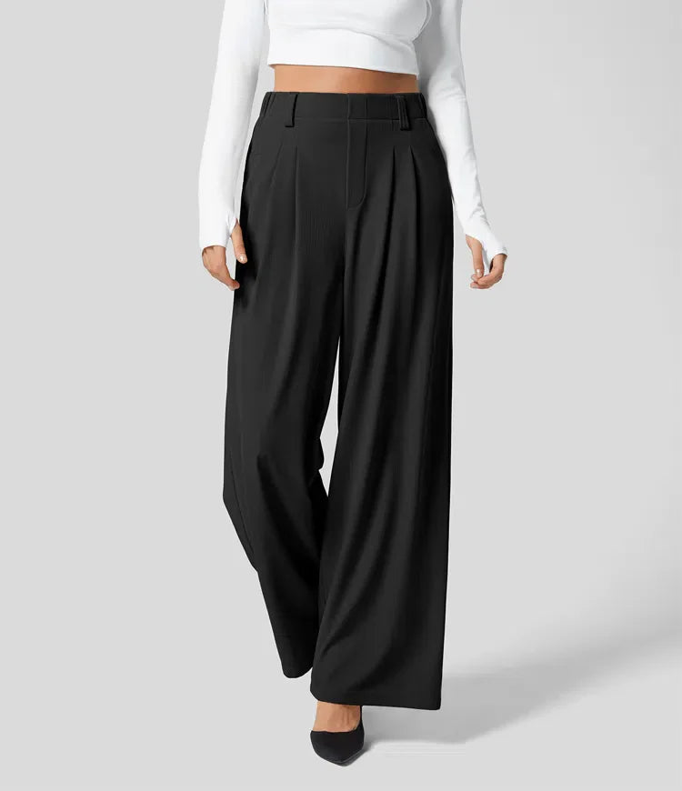 HIGH-WAISTED WORK TROUSERS