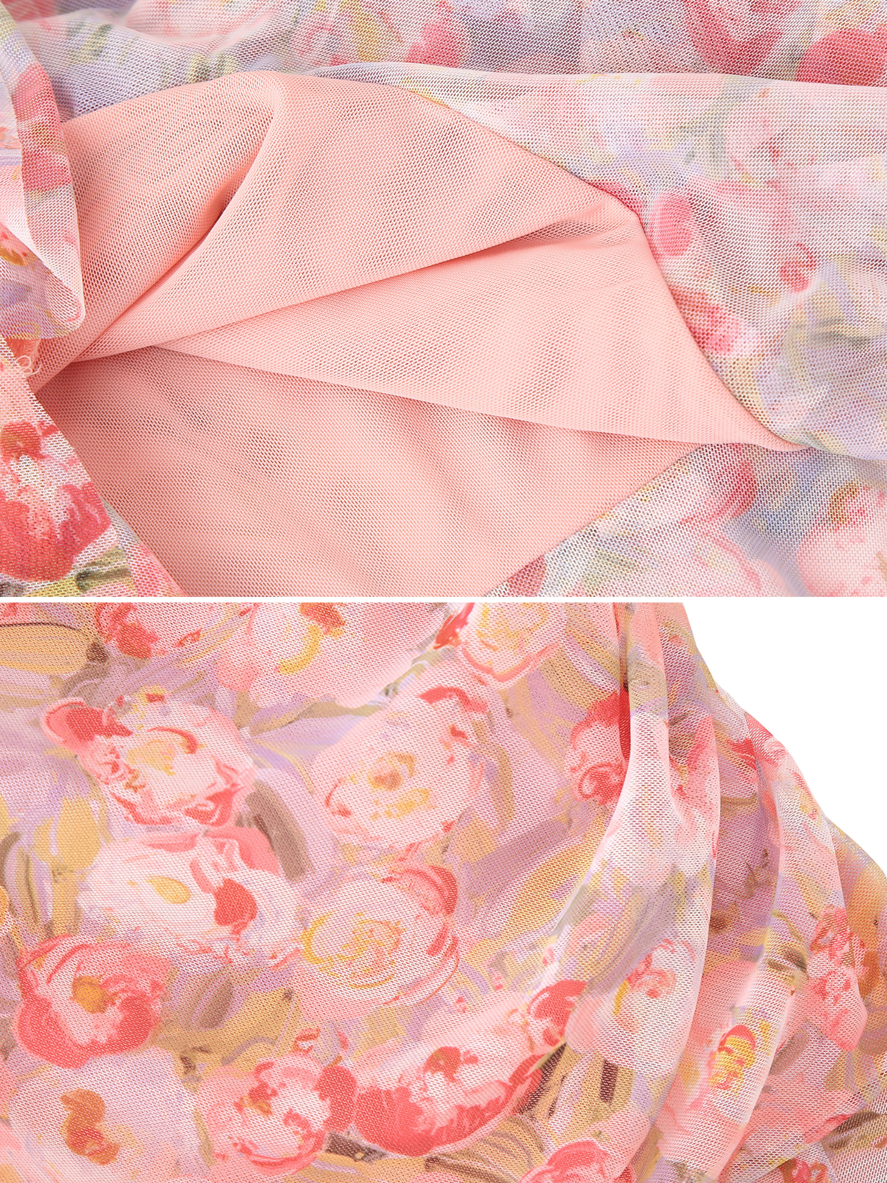 Brystal Mesh Floral Midi Dress