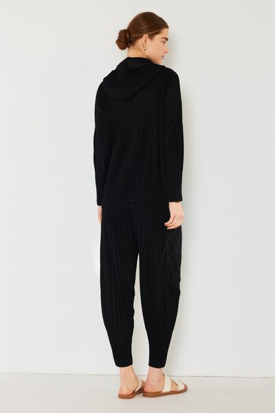 Marina West Swim Plissee-Jacke, Unisex, mit 2-Wege-Reißverschluss