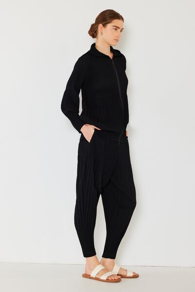 Marina West Swim Plissee-Jacke, Unisex, mit 2-Wege-Reißverschluss