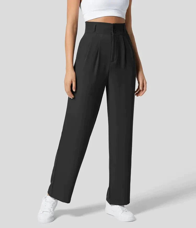 High-waisted casual pants