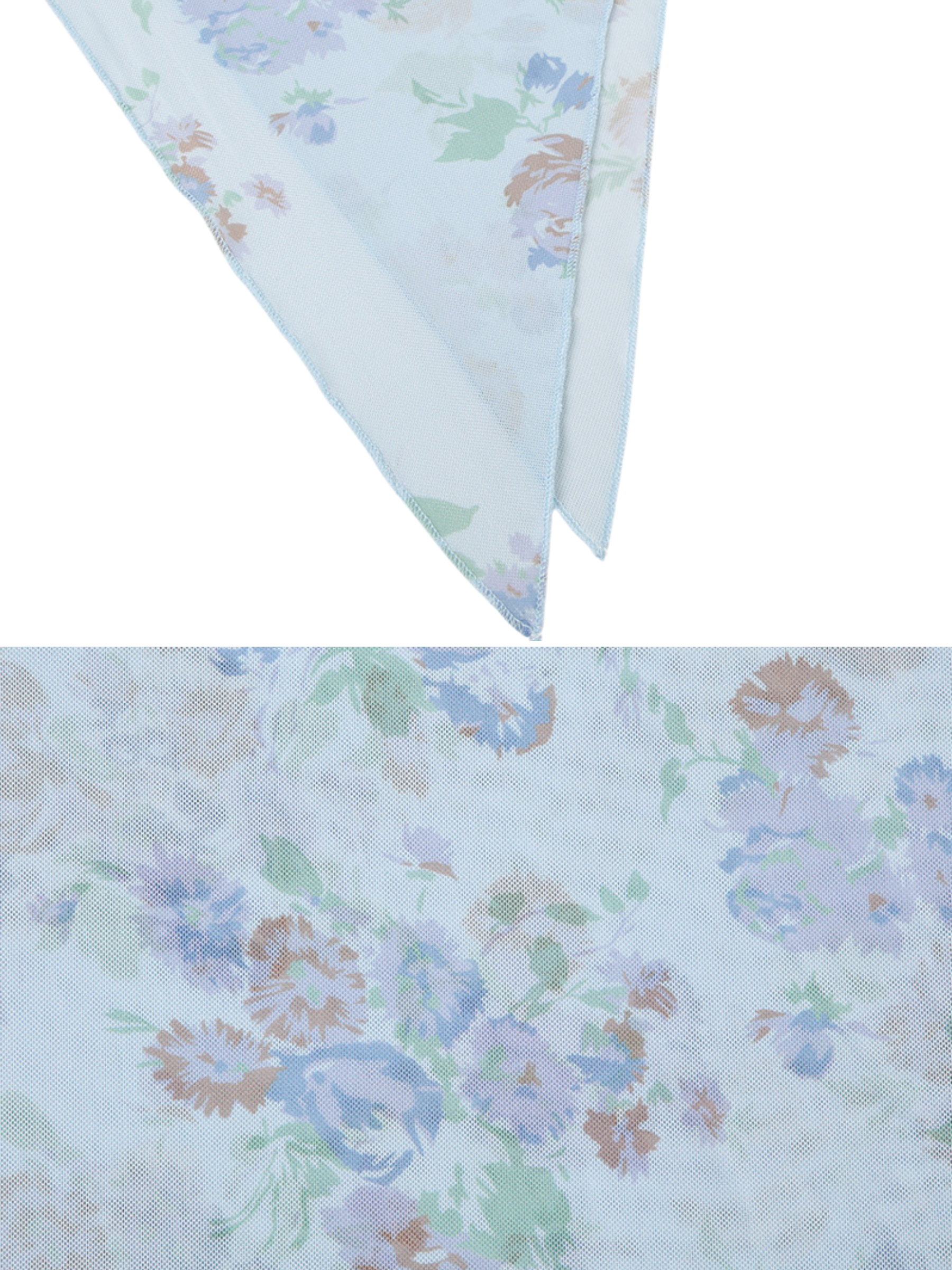 Liana Floral Asymmetric Mesh Skirt