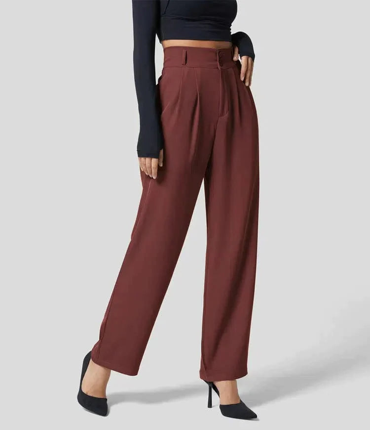 High-waisted casual pants