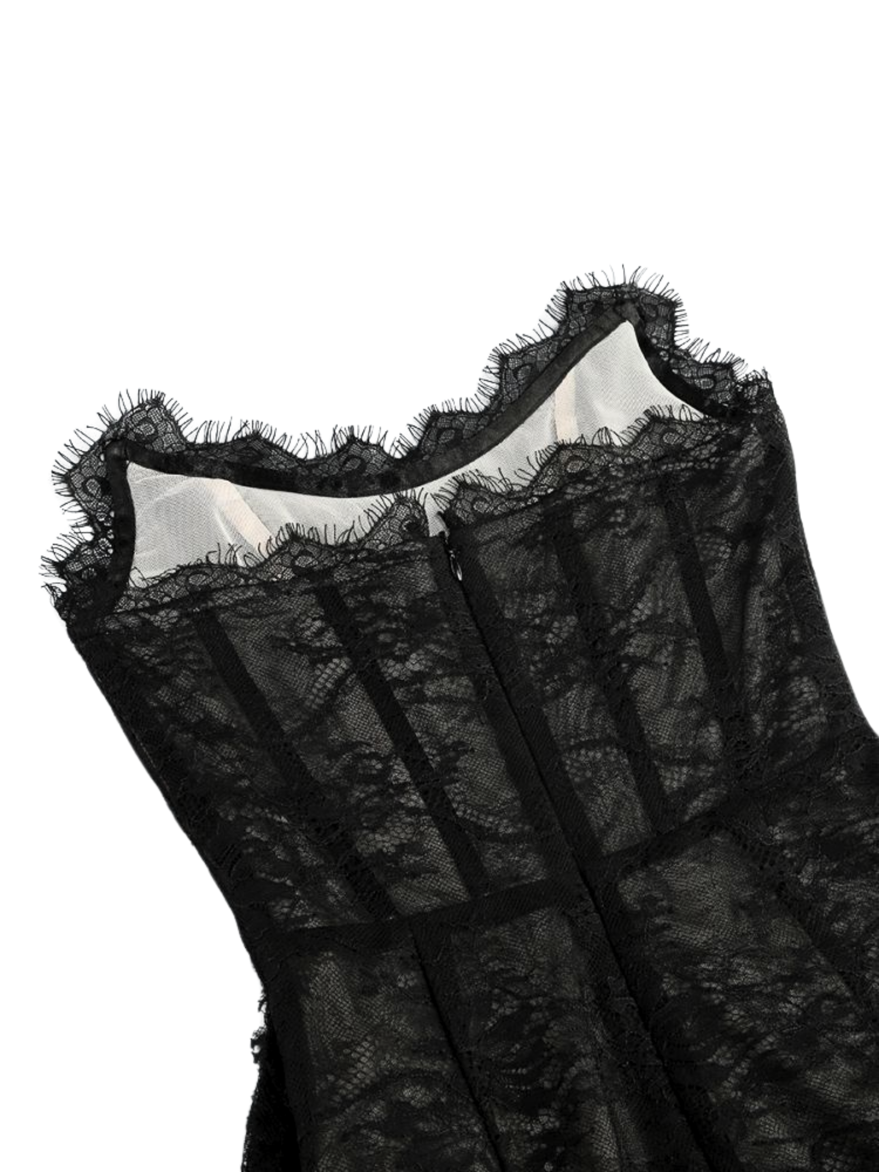 Dasia Lace Mini Dress in Black